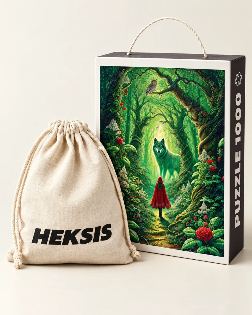 Red Hood — Gaveæske med papirhank og bomuldspose medfølger